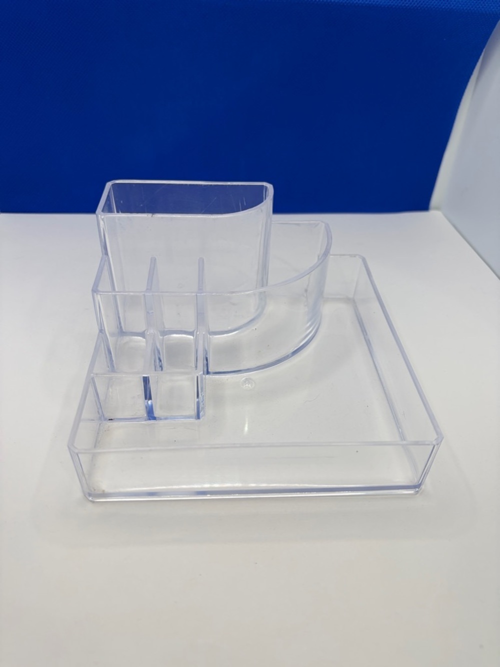 Clear Acrylic Desk Organizer - Makeup Organizer Vanity Storage Caddy